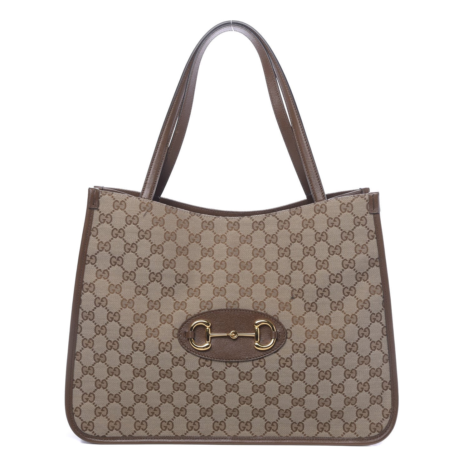 Gucci Monogram Horsebit 1955 Tote Bag Beige Brown Sugar 1 of 12