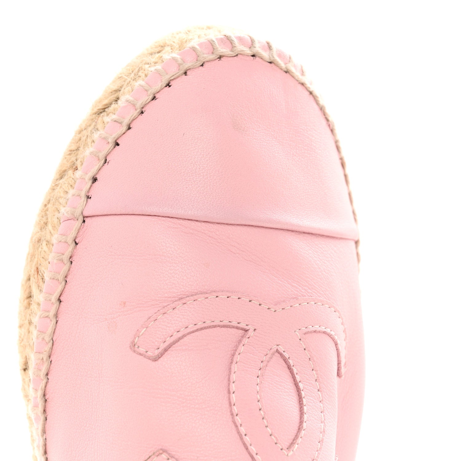 Chanel Lambskin CC Espadrilles 40 Light Pink 10 of 13