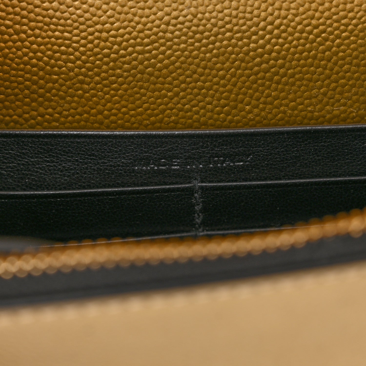 Saint Laurent Metallic Grain De Poudre Kate Monogram Tassel Chain Wallet Gold 6 of 12