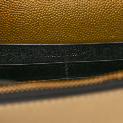 Saint Laurent Metallic Grain De Poudre Kate Monogram Tassel Chain Wallet Gold 6 of 12