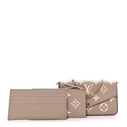 Louis Vuitton Empreinte Monogram Giant Felicie Pochette Tourterelle Creme 3 of 10