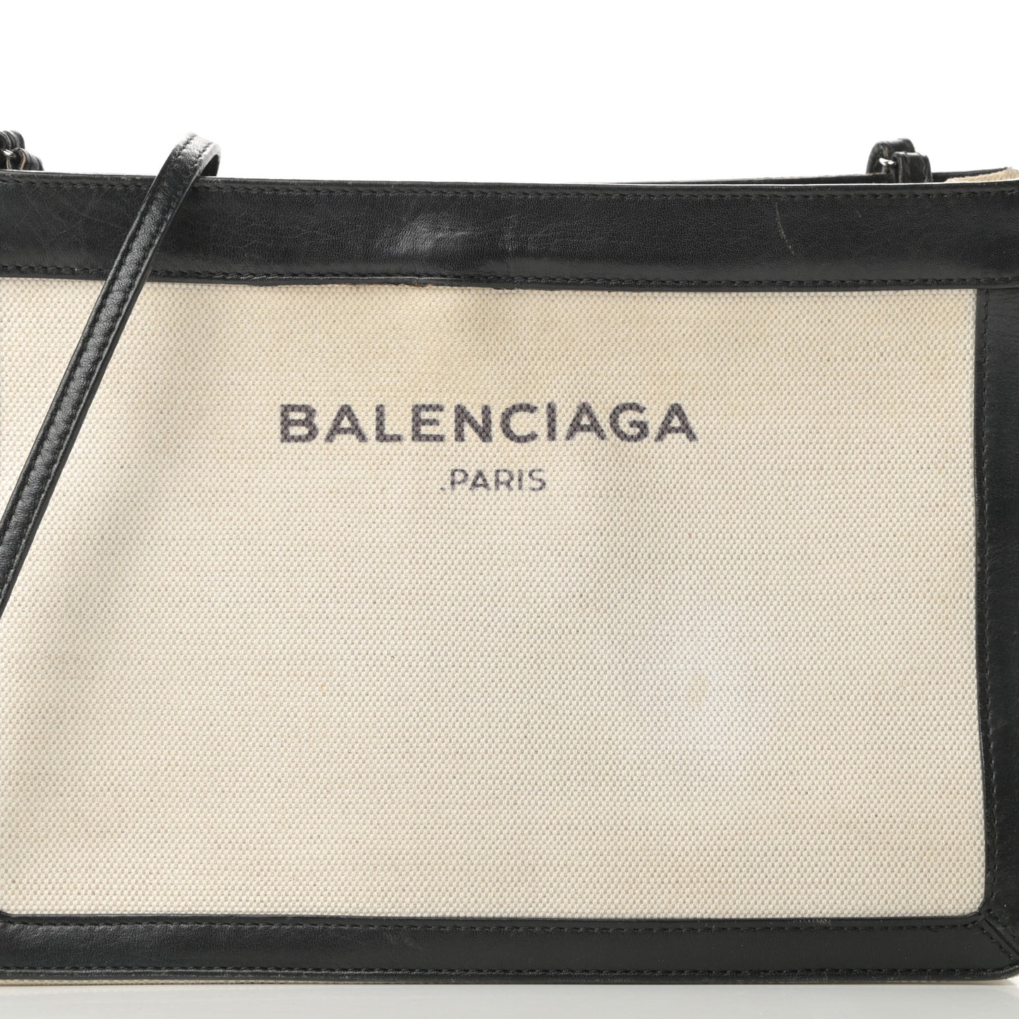 Cotton Canvas Pochette Crossbody Bag Black