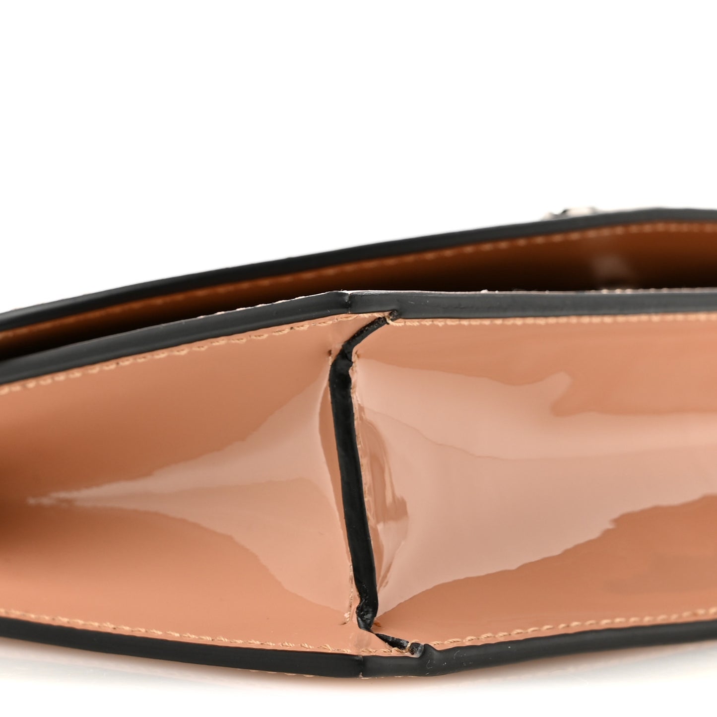 Patent Calfskin Loubi54 Crossbody Clutch Blush