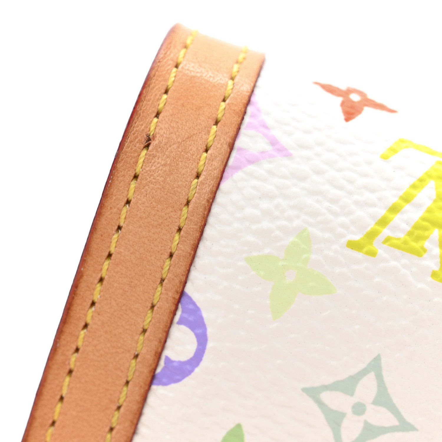Louis Vuitton Monogram Multicolor Porte-Monnaie Plat Coin Purse White 7 of 8