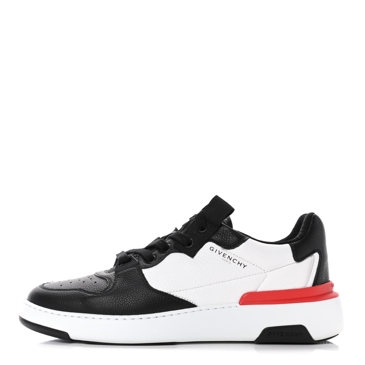 Calfskin Wing Low Top Sneakers 40 Black