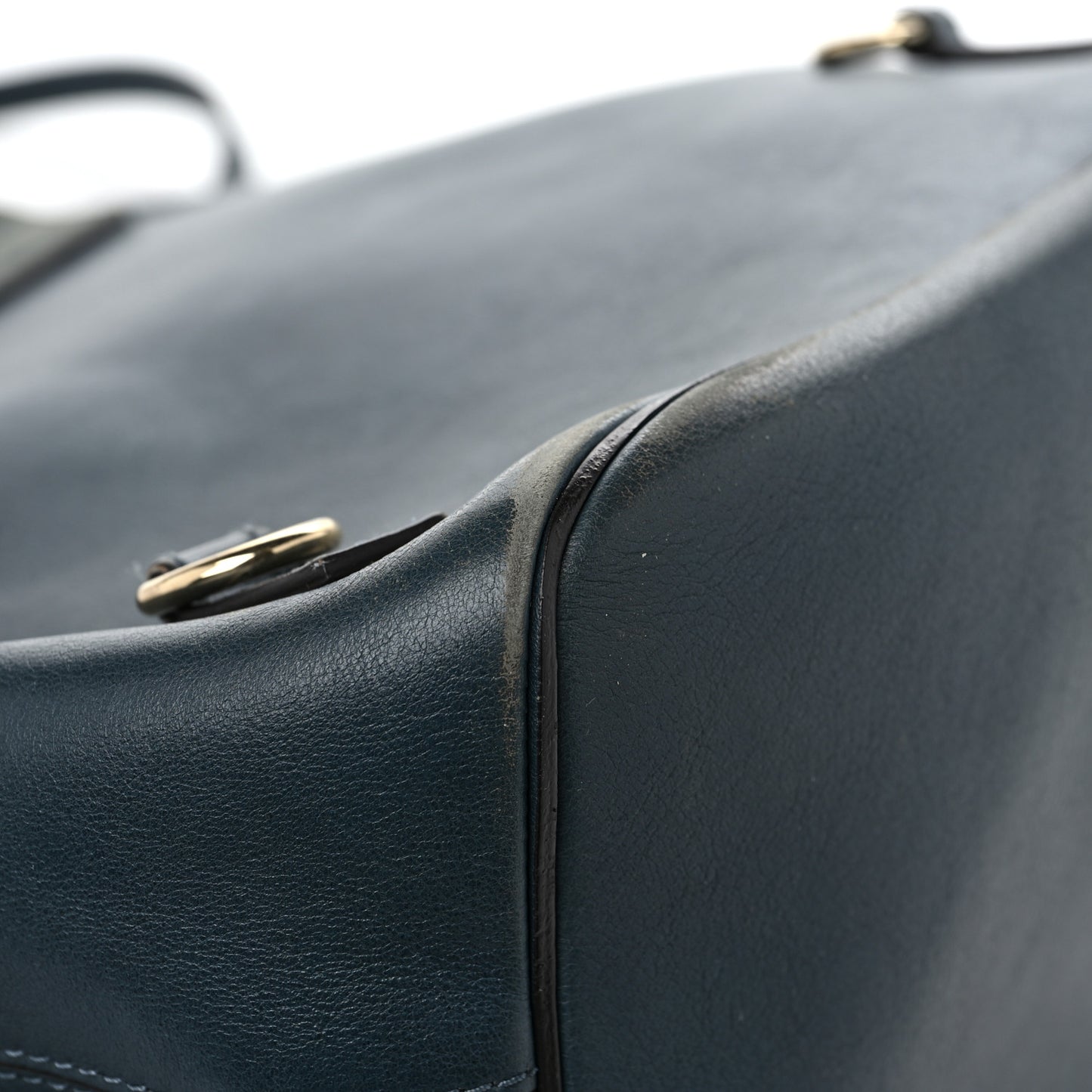 Suede Calfskin Small Faye Backpack Silver Blue