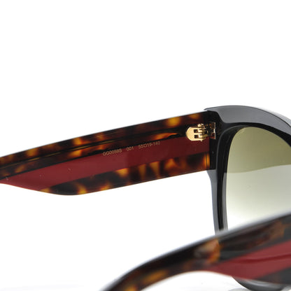 Gucci Acetate Square Frame Web Sunglasses GG0059S Black Tortoise 5 of 8
