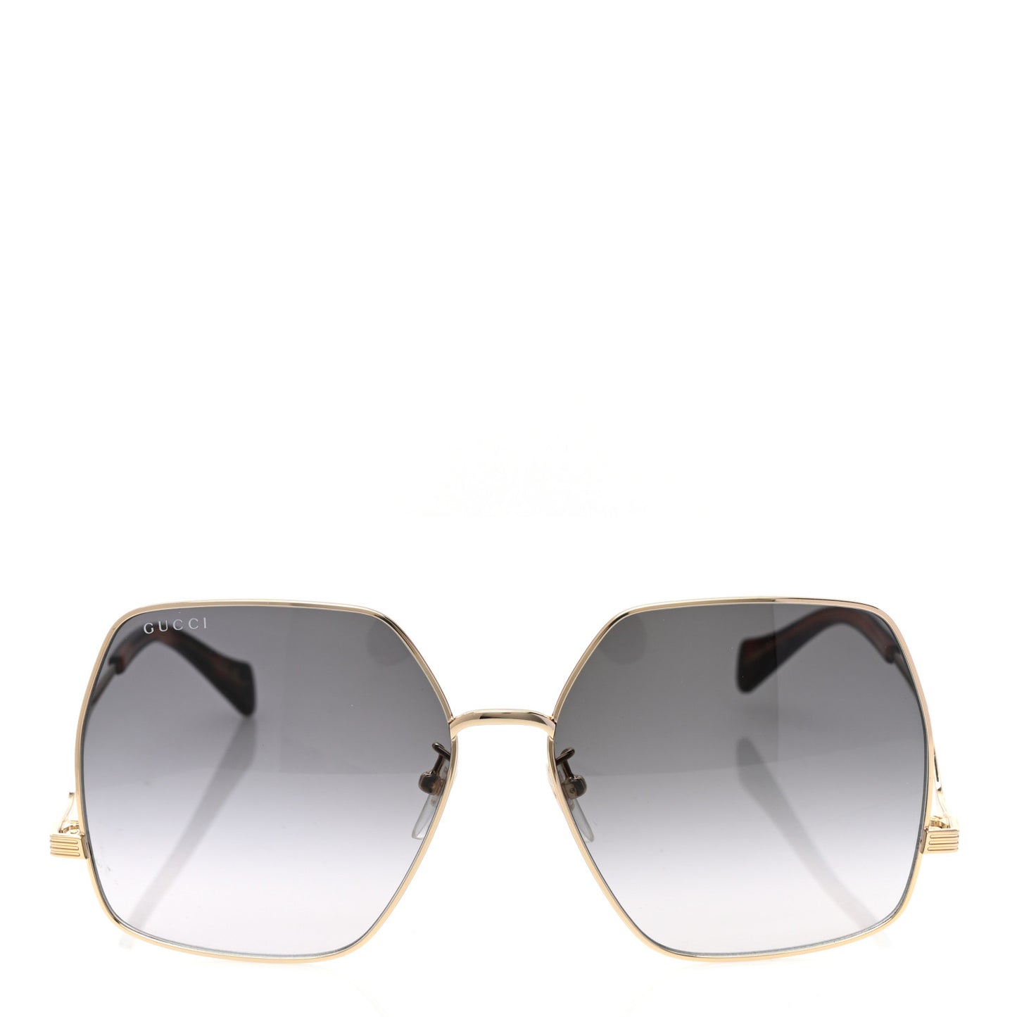 Metal Oversized Square Frame Sunglasses GG1005S Gold