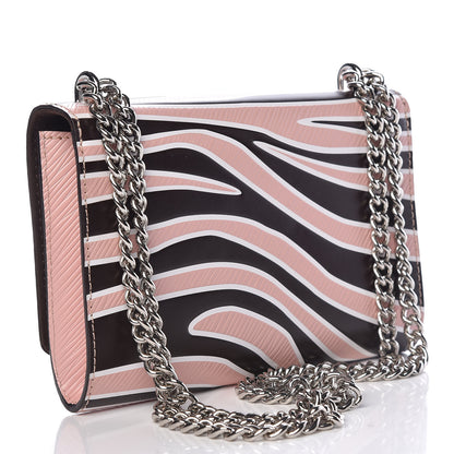 Louis Vuitton Calfskin Embossed Chain Louise MM Beige 3 of 11