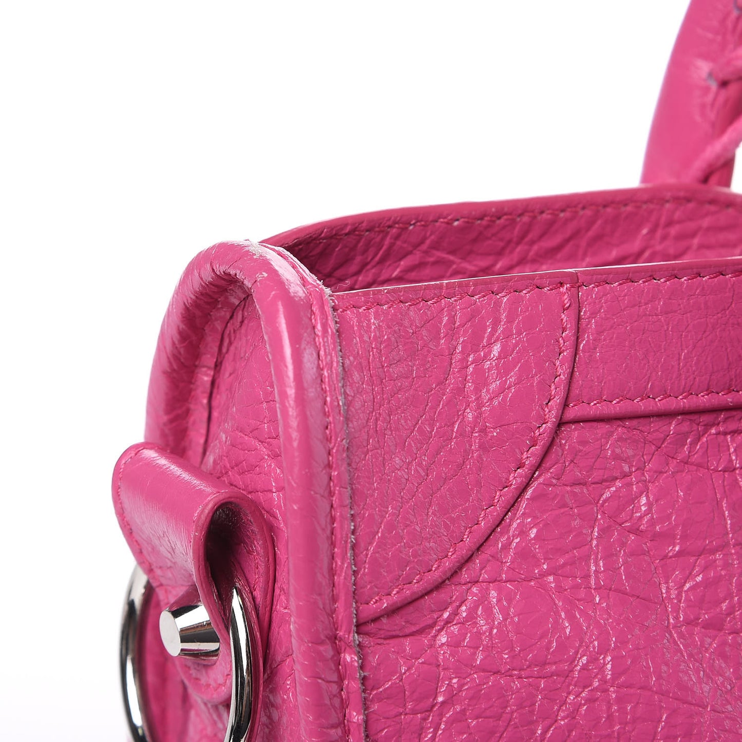 Agneau Classic Silver Hardware S City Rose Flamingo