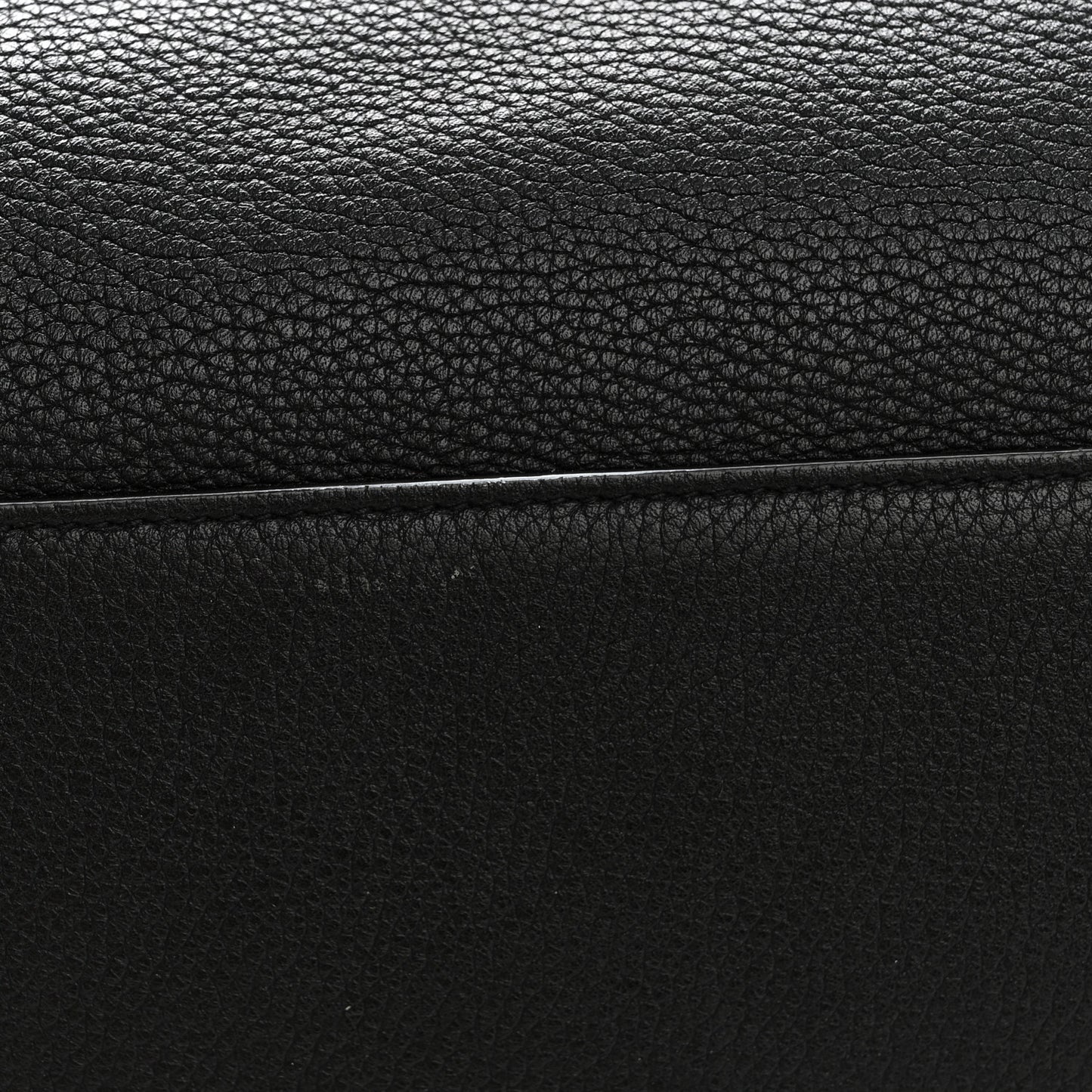 Grained Calfskin Large Souple Sac De Jour Black