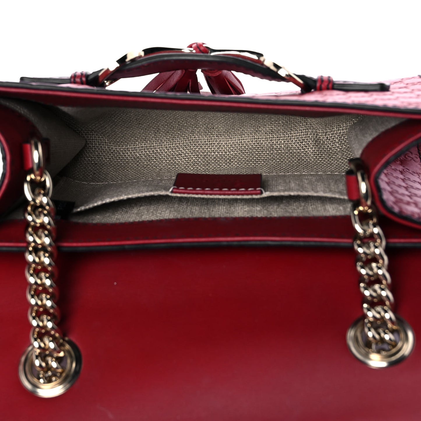 Soft Microguccissima Mini Emily Chain Shoulder Bag Rosso