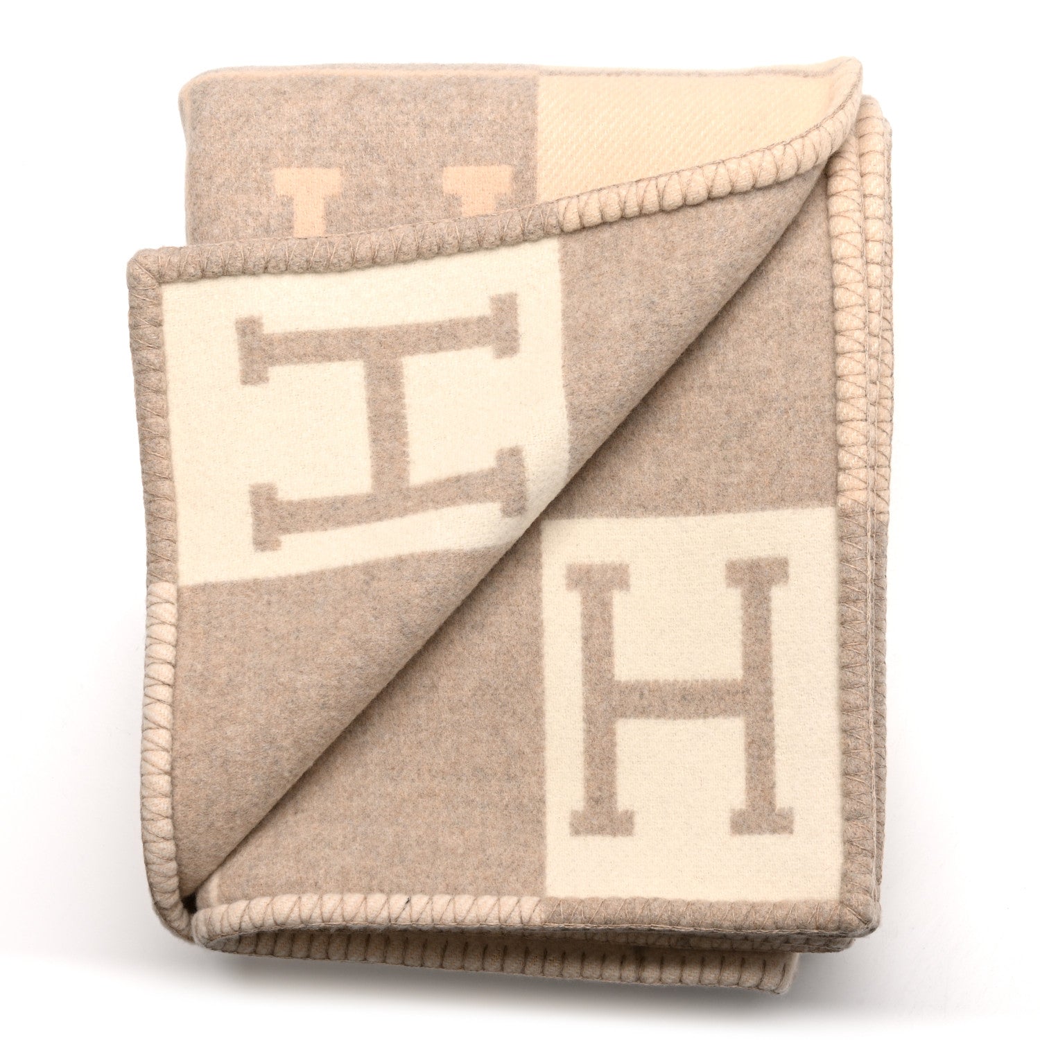Hermes Wool Cashmere Avalon III Blanket Coco Camomille 2 of 3