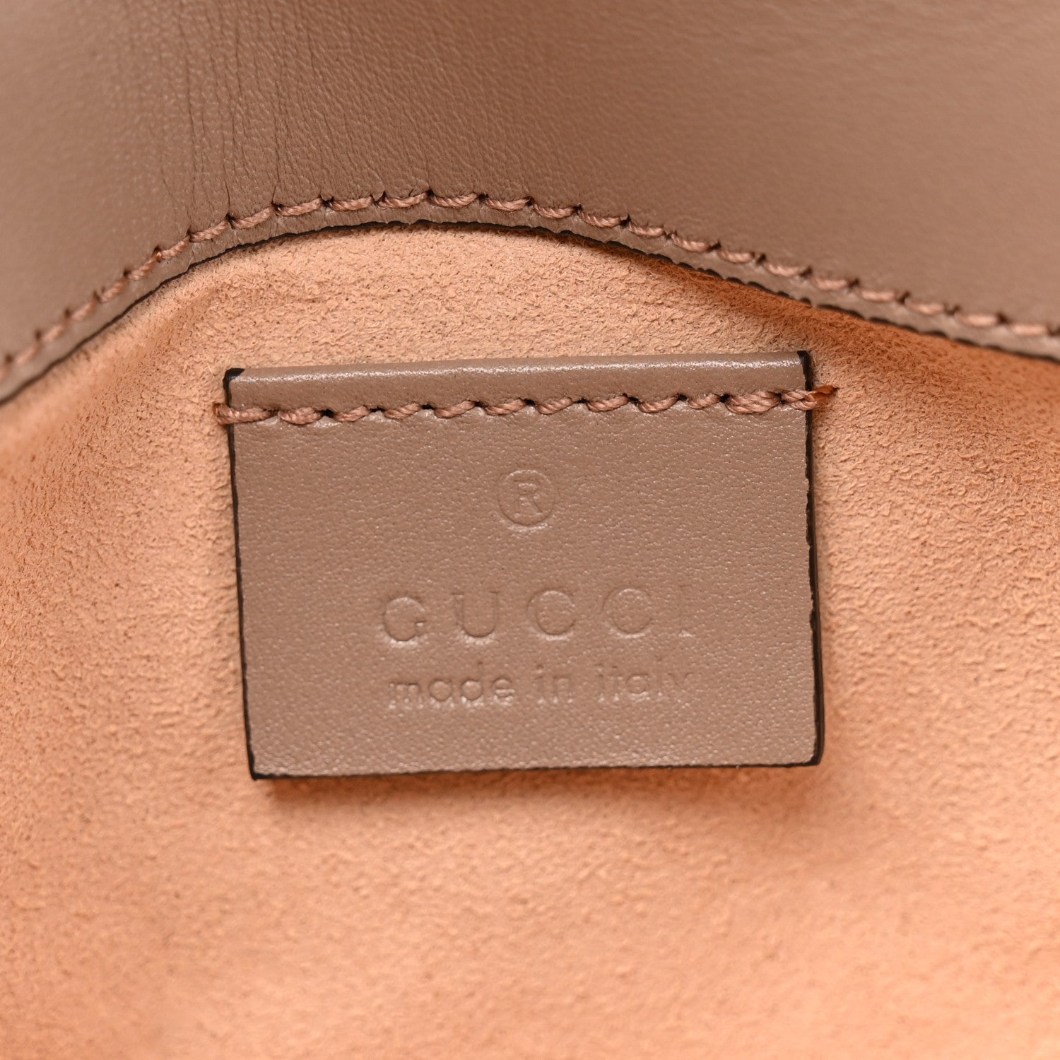 Gucci Calfskin Matelasse Super Mini GG Marmont Shoulder Bag Porcelain Rose 6 of 10