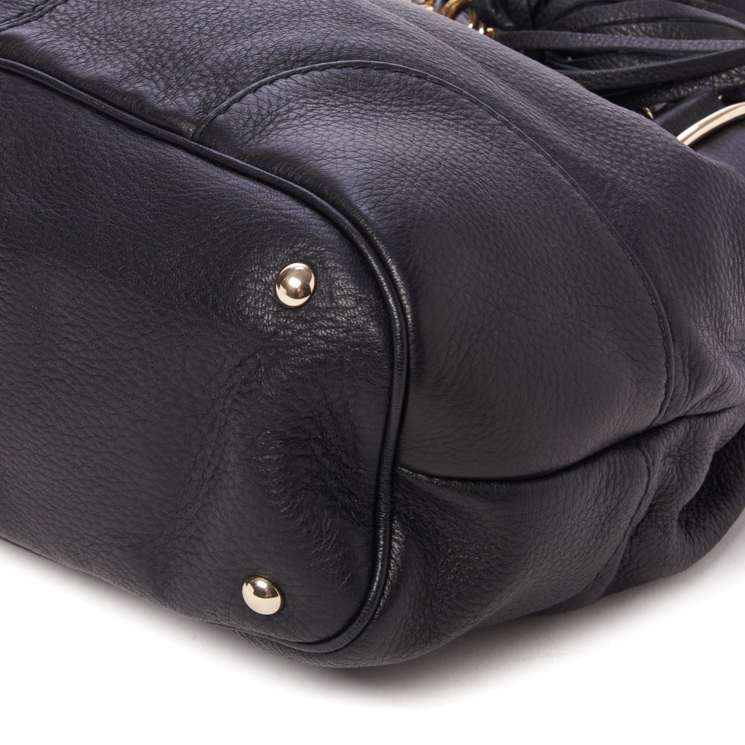 Gucci Deerskin Medium Sienna Bit Tote Black 4 of 8