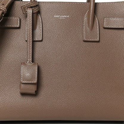 Saint Laurent Grained Calfskin Topstich Baby Sac De Jour Taupe 9 of 11