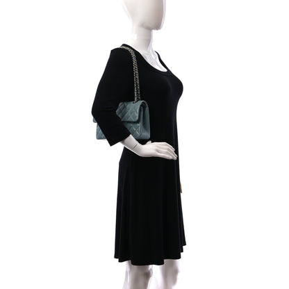 Chanel Caviar Quilted Small Double Flap Light Blue 2 of 10