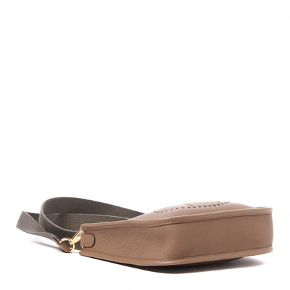 Hermes Taurillon Clemence Amazone Evelyne TPM Etoupe Etain 3 of 9