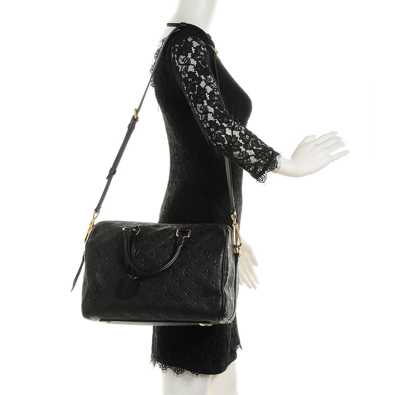 Louis Vuitton Empreinte Speedy Bandouliere 30 Black 2 of 8