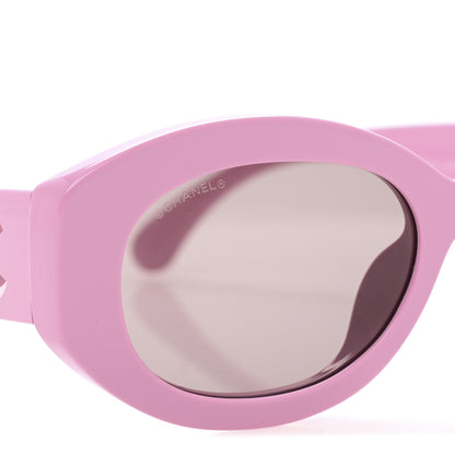 Chanel Acetate Nyon Oval CC Sunglasses 5528-A Pink 7 of 8