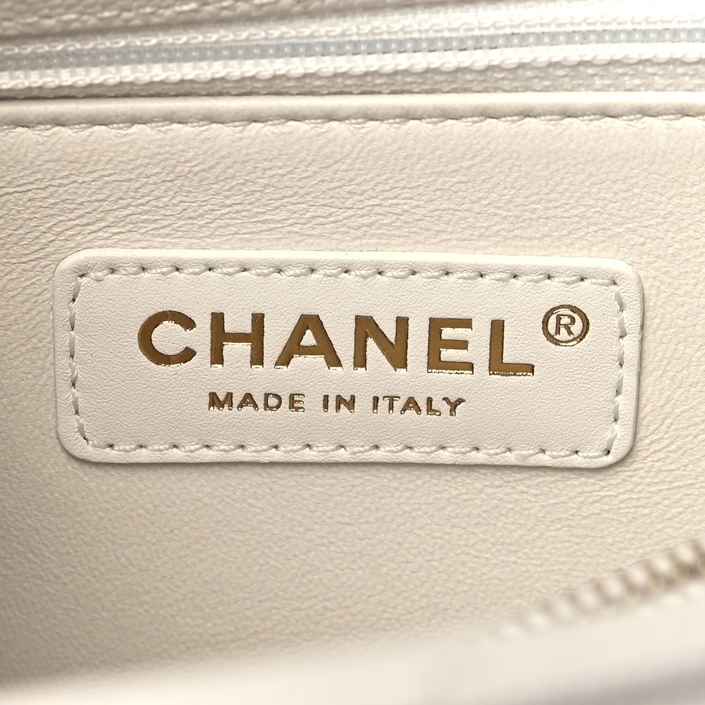 Caviar Quilted Small Coco Handle Flap White