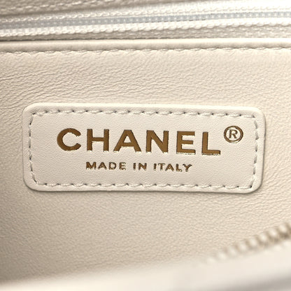 Chanel Caviar Quilted Small Coco Handle Flap White 6 of 11