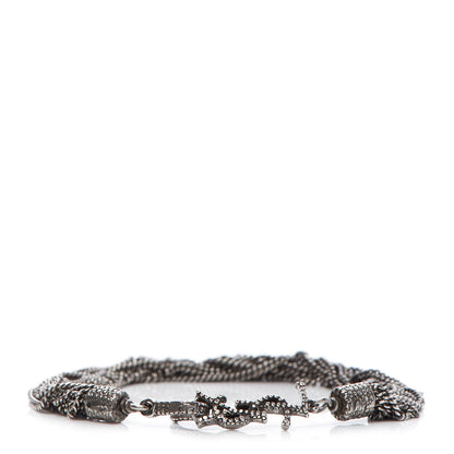 Saint Laurent Lou Lou Twisted Chains Bracelet Silver 1 of 5