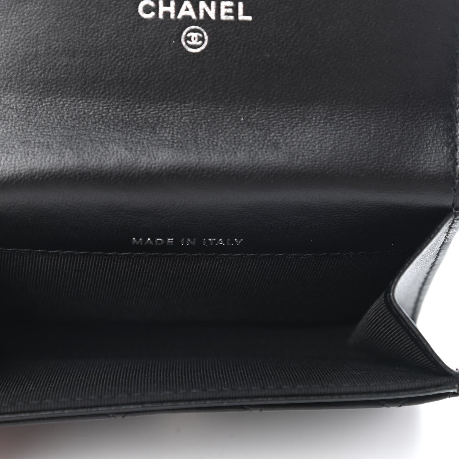 Chanel Lambskin Quilted Flap Card Holder Wallet So Black 5 of 8