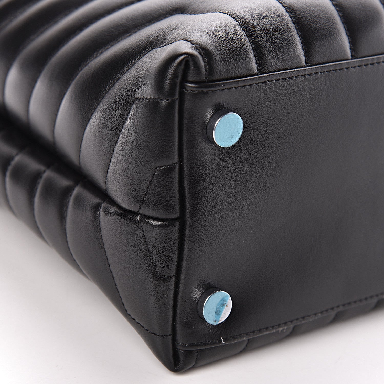 Saint Laurent Calfskin Y Quilted Monogram Large Loulou Shopper Black 9 of 10