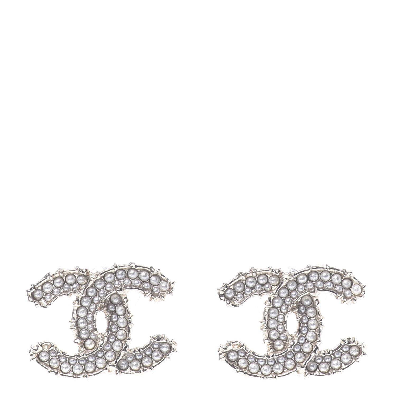 Chanel Pearl CC Camellia Express Stud Earrings Gold 1 of 4