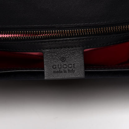 Gucci Velvet Matelasse Marquise Crystals Embroidered Small GG Marmont Shoulder Bag Black 6 of 10