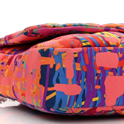 Chanel Foulard Fabric Quilted Printed Flap Pink 9 of 10