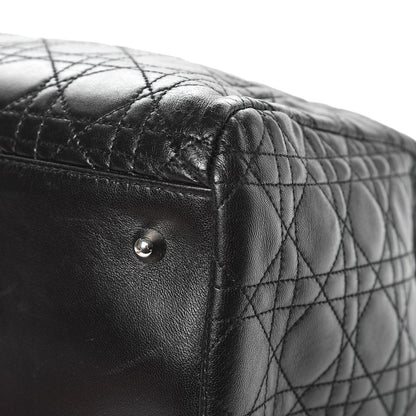 Christian Dior Lambskin Cannage Large Soft Lady Dior Shopping Tote Black 10 of 12
