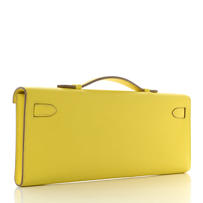 Hermes Swift Kelly Cut Clutch Pochette Lime 2 of 9