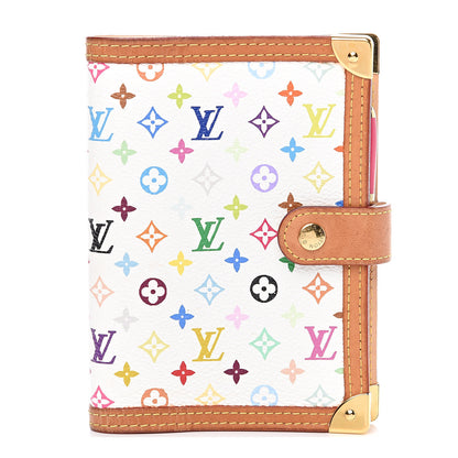 Louis Vuitton Monogram Multicolor Small Ring Agenda Cover White 1 of 8