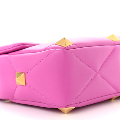 Valentino Garavani Nappa Large Roman Stud Shoulder Bag Radiant Orchid 8 of 10