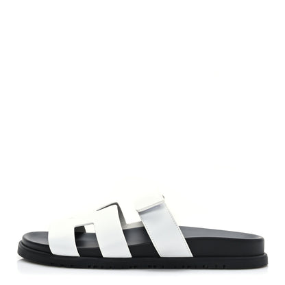 Hermes Calfskin Womens Chypre Sandals 40 White 1 of 8