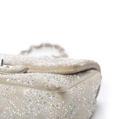 Chanel Iridescent Calfskin Studded Mini Flap Silver 12 of 14