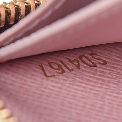 Louis Vuitton Damier Ebene Clemence Wallet Rose Ballerine 9 of 9