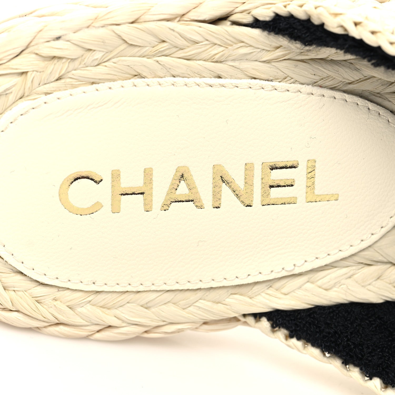Chanel Raffia Camellia Flower Thong Sandals 37 Ivory 8 of 8