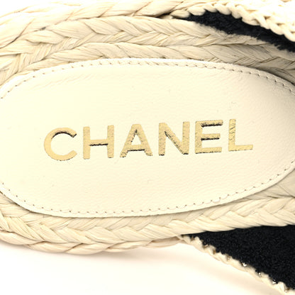 Chanel Raffia Camellia Flower Thong Sandals 37 Ivory 8 of 8