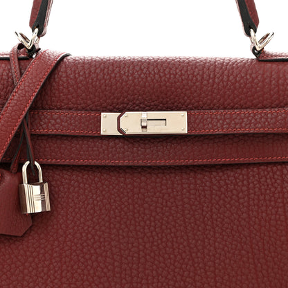 Hermes Fjord Kelly Sellier 35 Rouge H 8 of 16