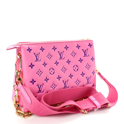 Louis Vuitton Lambskin Embossed Monogram Vuittamins Coussin PM Rose Violet 3 of 10