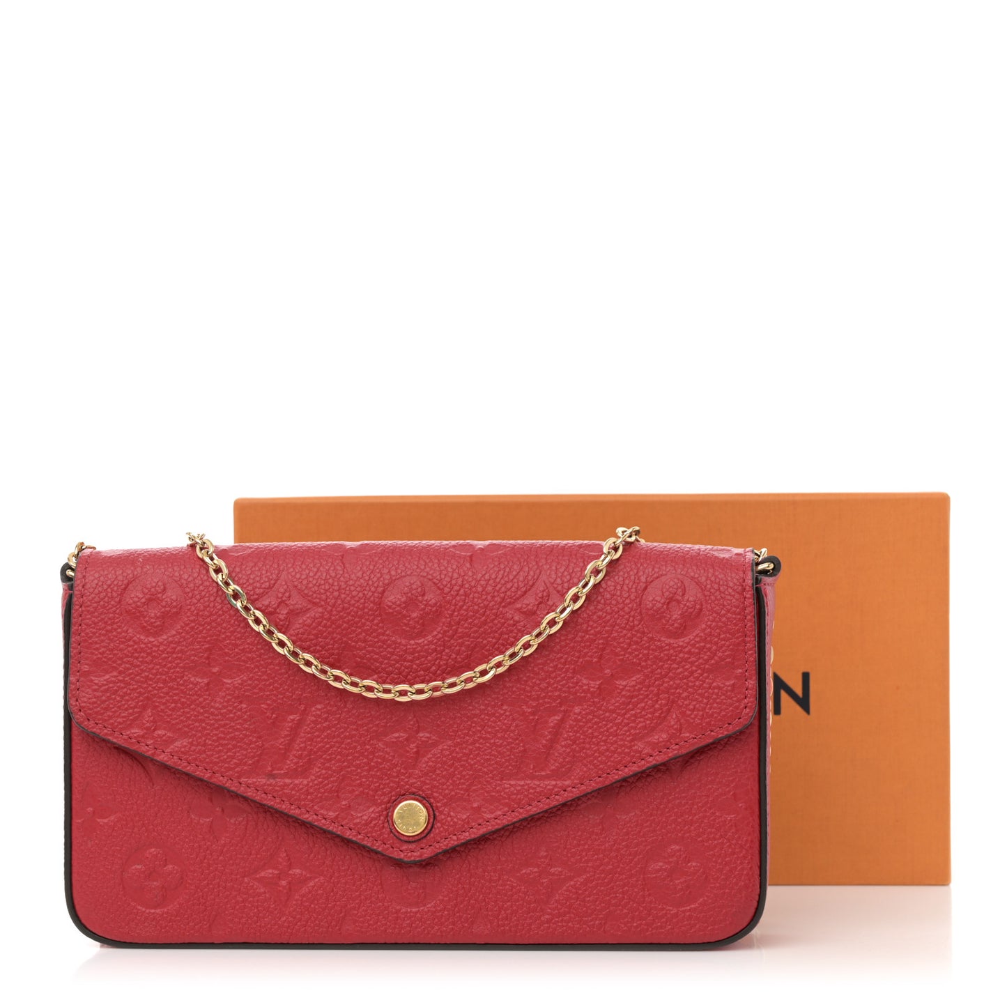 Empreinte Pochette Felicie Chain Wallet Scarlet