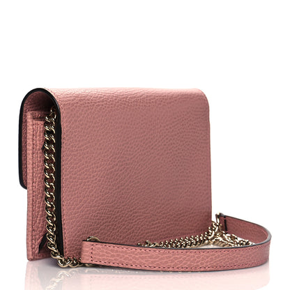 Gucci Dollar Calfskin Interlocking G Chain Wallet Soft Pink 3 of 10