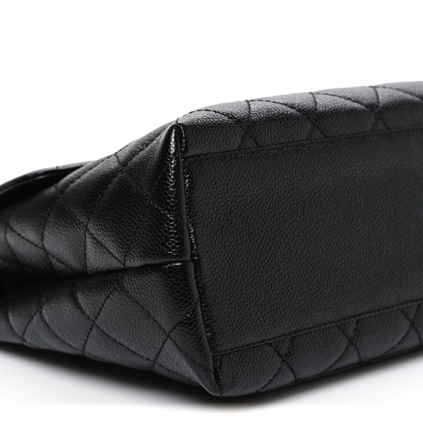 Caviar Quilted Jumbo Kelly Flap Black