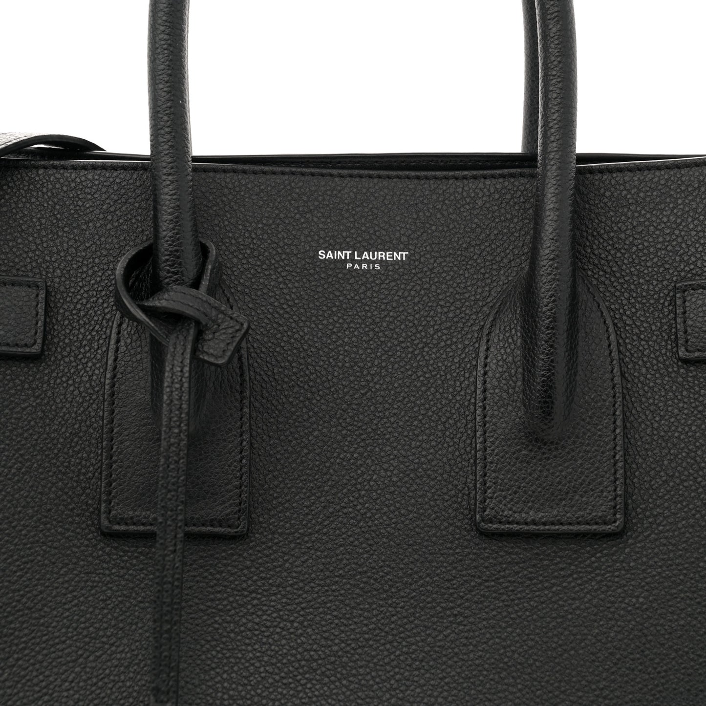 Grained Calfskin Small Sac De Jour Black