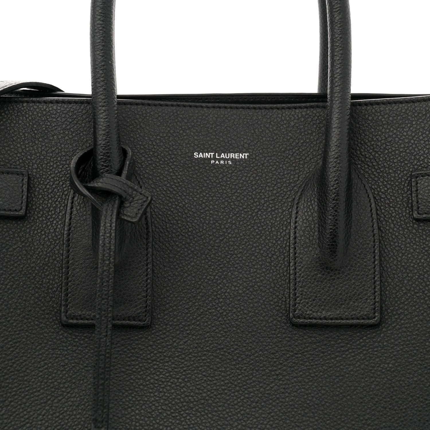 Saint Laurent Grained Calfskin Small Sac De Jour Black 8 of 15