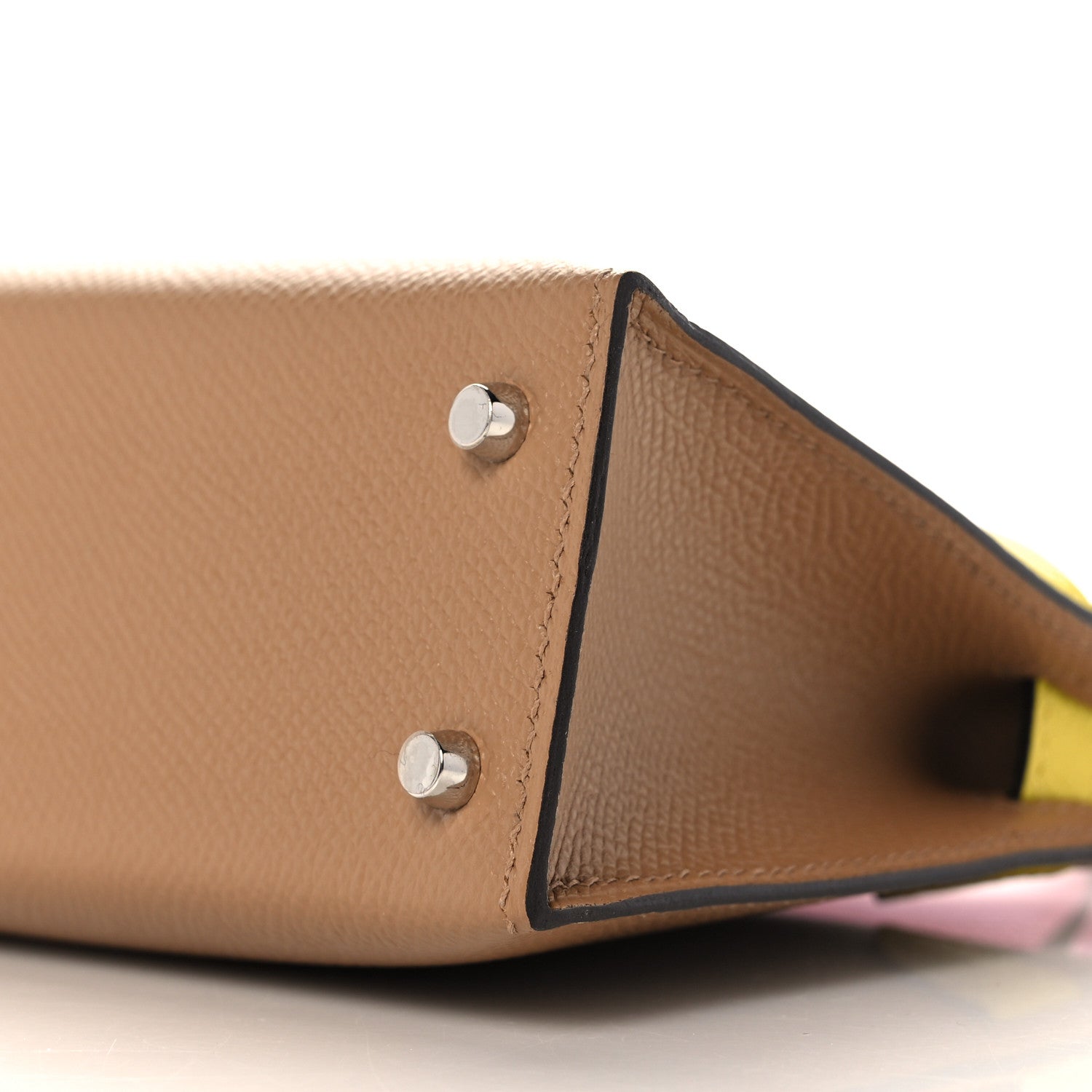 Hermes Epsom Mini Kelly Sellier 20 Chai Mauve Sylvestre Lime 7 of 31