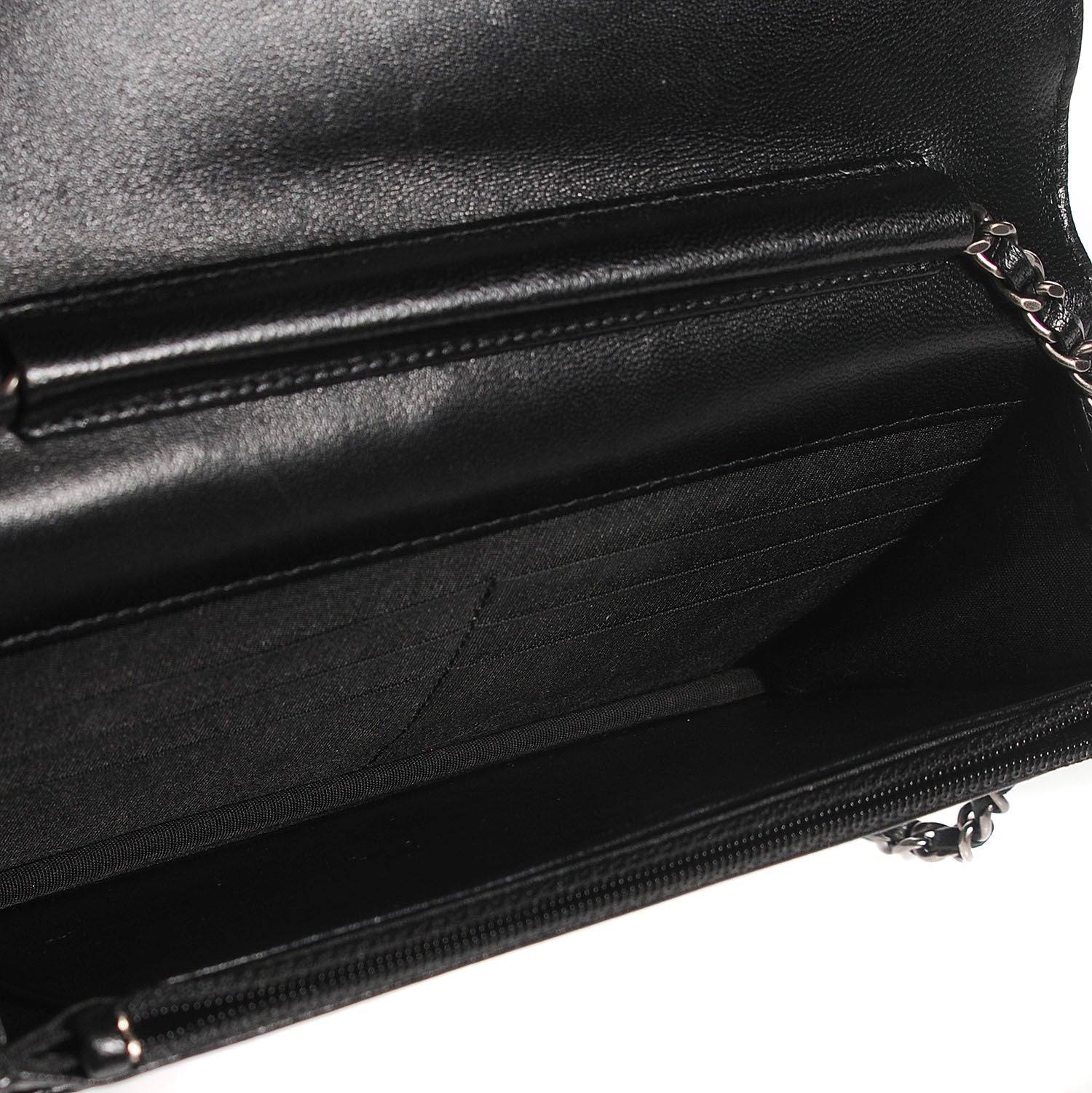 Chanel Lambskin Quilted Boy Wallet On Chain WOC Black 6 of 9